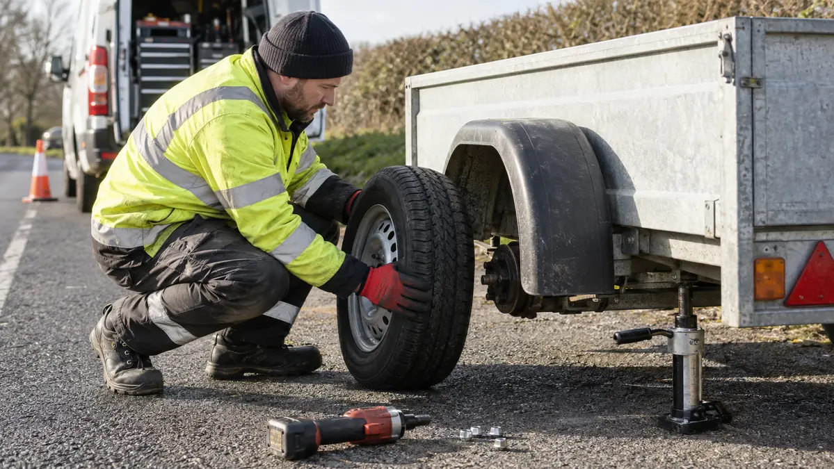 Trailer tyre replacement