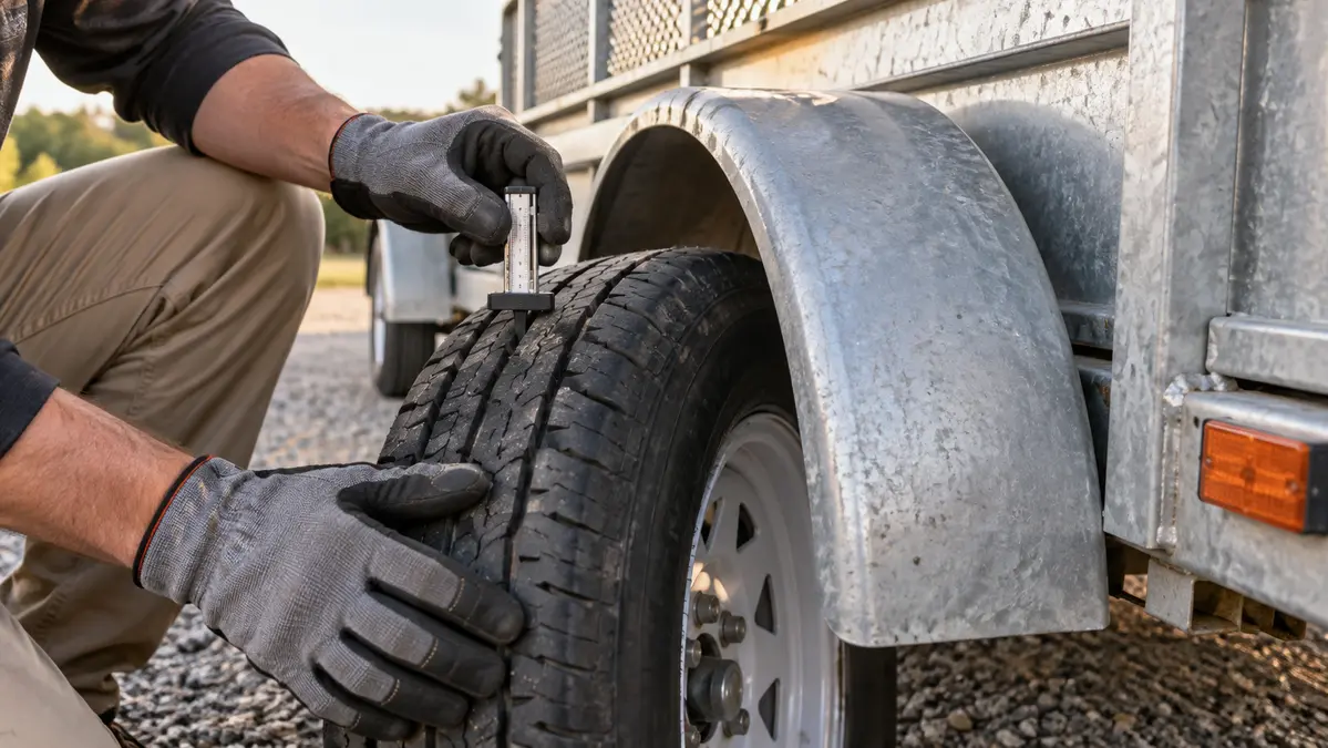 Trailer tyre safety check